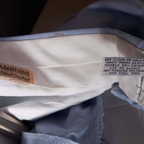 1980s Blue Pin Stripe Deadstock Pants - Picture 3 of 11